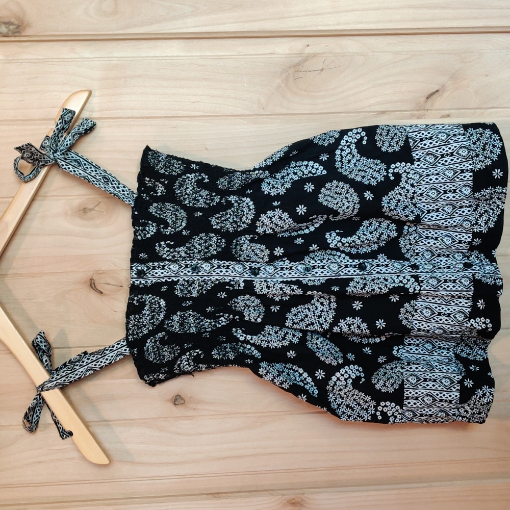 Route 66 Black & White Spaghetti Tank Top